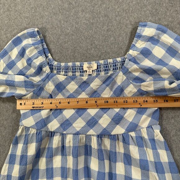 Entro Blue and White Checkered Blouse - Picture 6 of 10